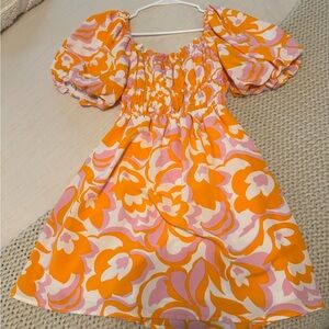Vibrant Orange and Pink Dress